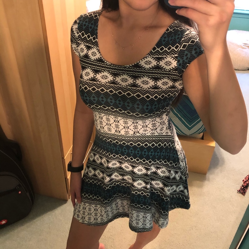 3/15 Charolette Russe Aztec Skater Dress